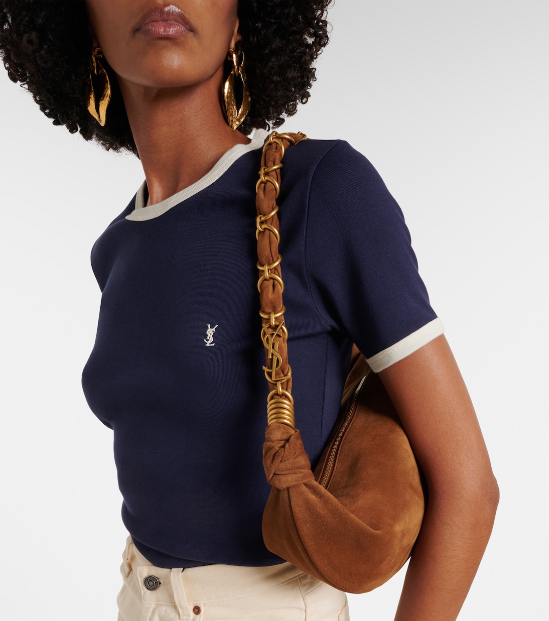 Amalia Small suede shoulder bag | Saint Laurent