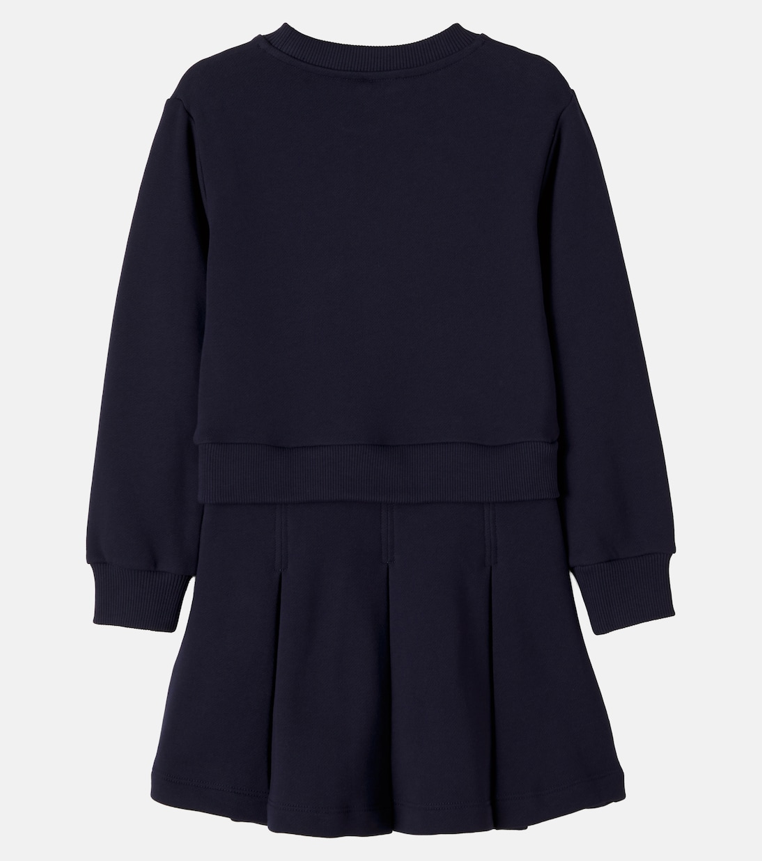 Logo embroidered cotton jersey dress | Versace Kids