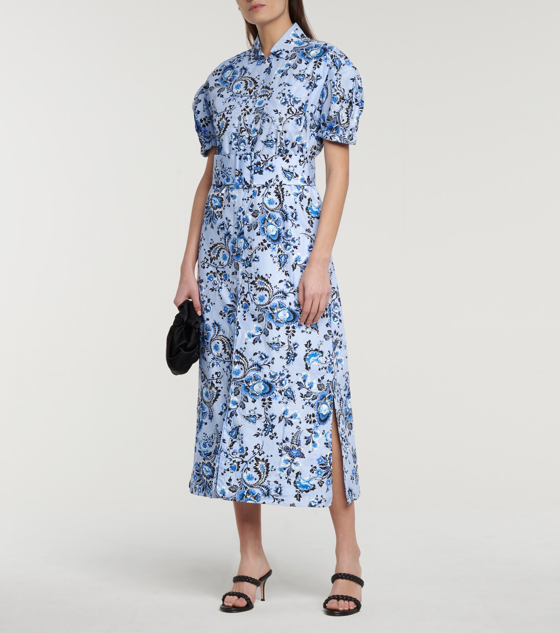 Robe midi Frederick en coton à fleurs | Erdem