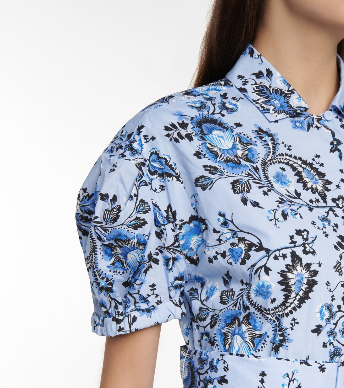 Robe midi Frederick en coton à fleurs | Erdem