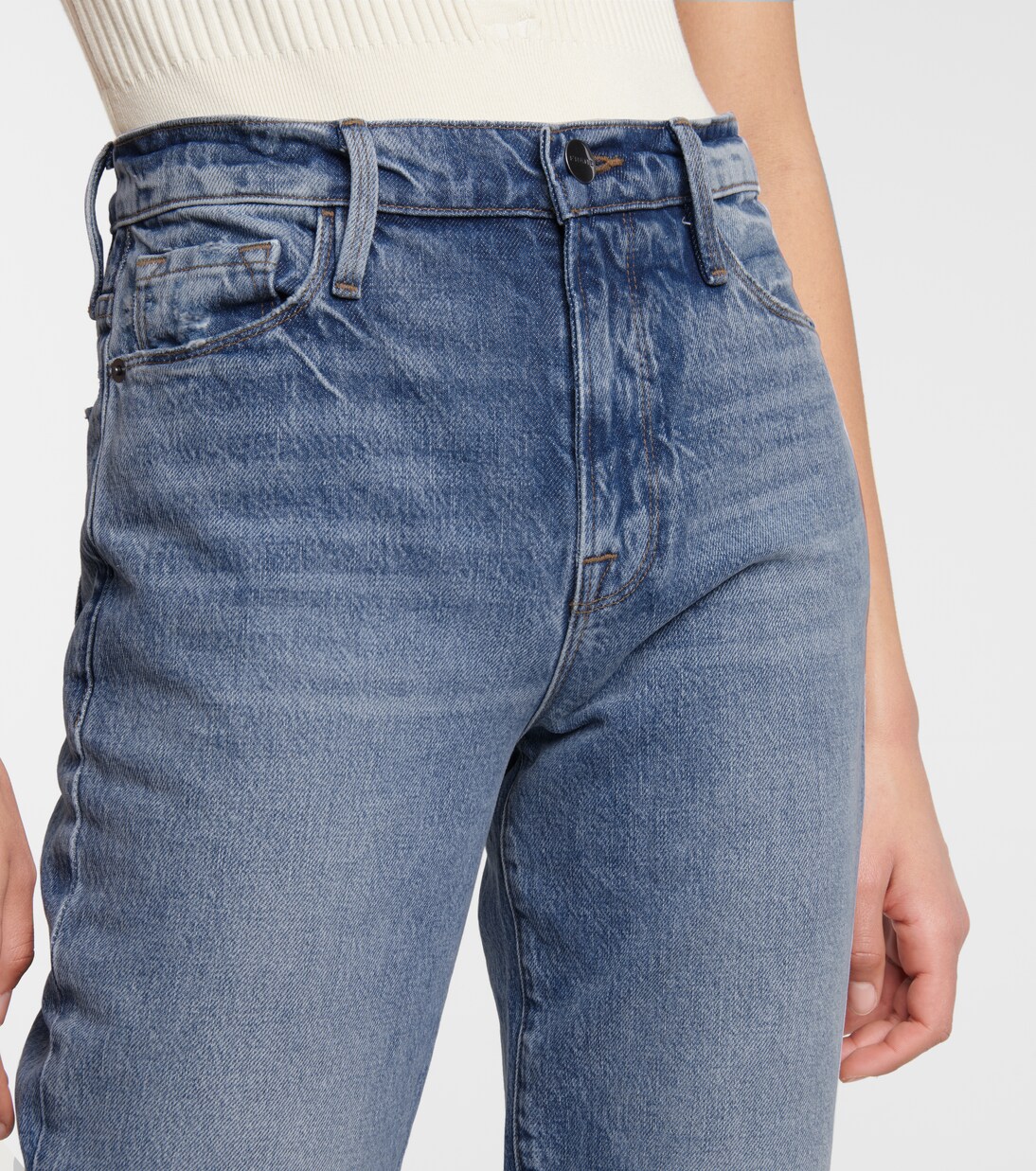 Le Drew high-rise straight jeans | Frame