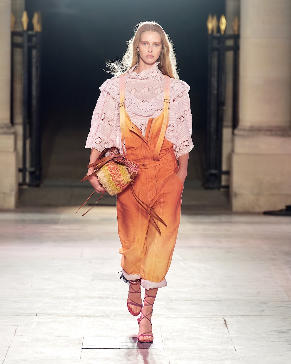 Keishatd dégradé cotton and linen jumpsuit | Isabel Marant