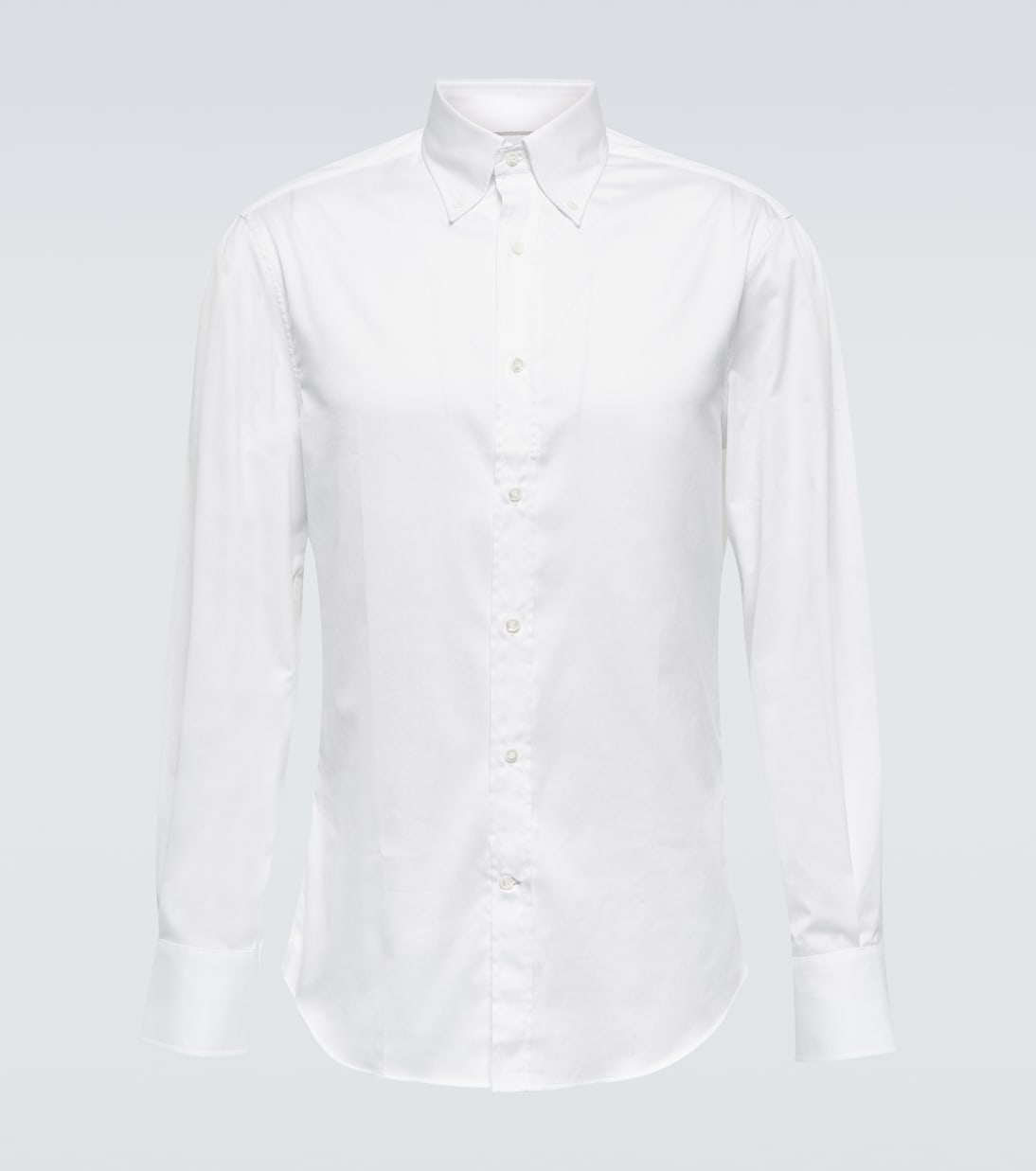 Camisa slim de sarga de algodón | Brunello Cucinelli
