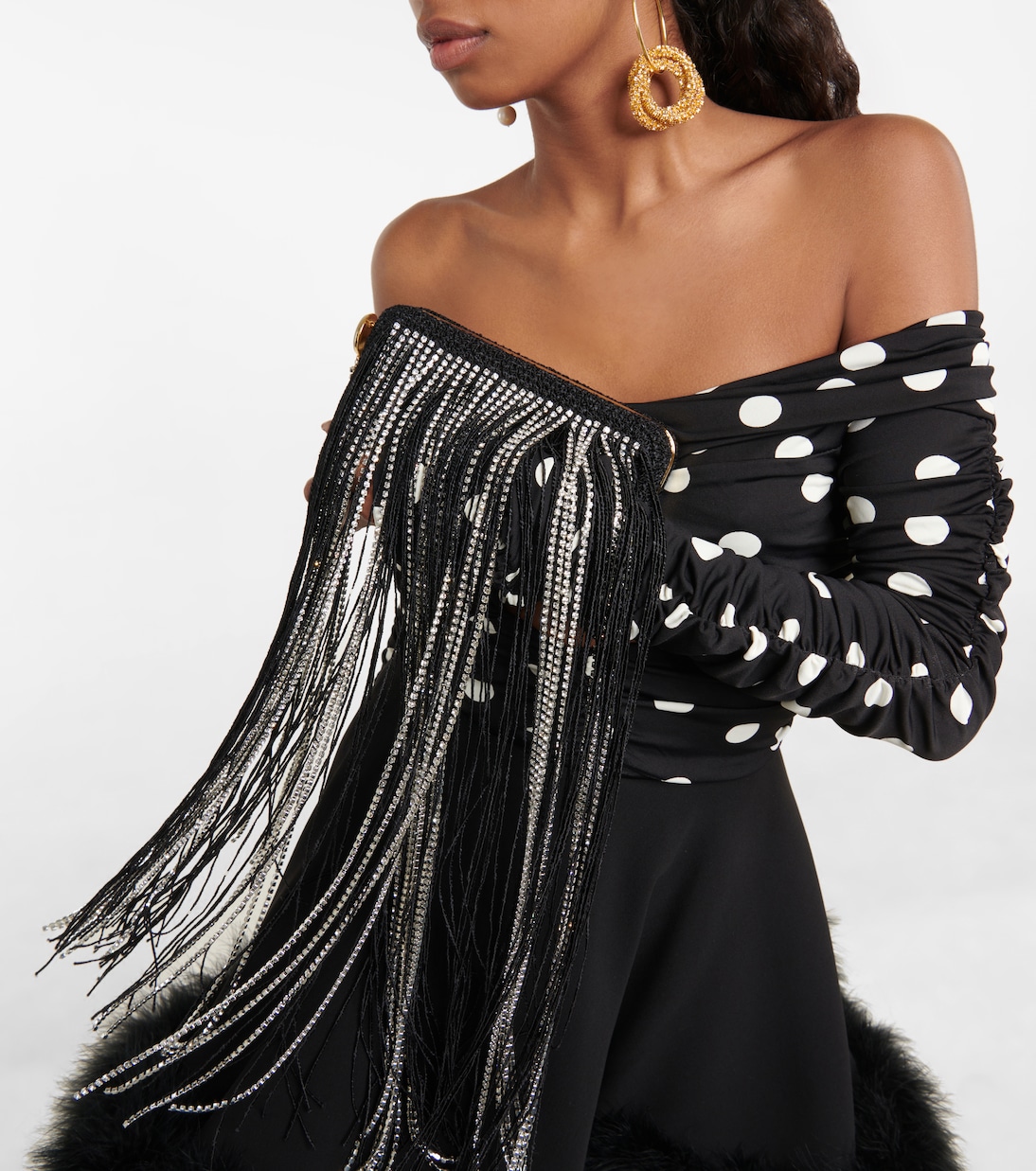 Lelia Mini embellished fringed clutch | Magda Butrym