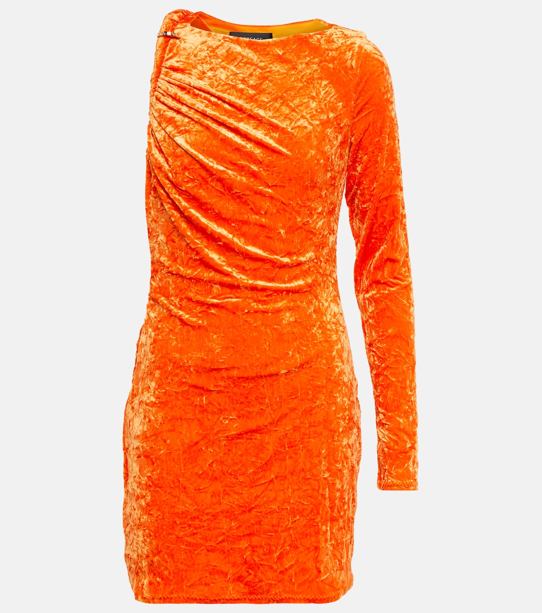 Robe asymétrique en velours | Versace