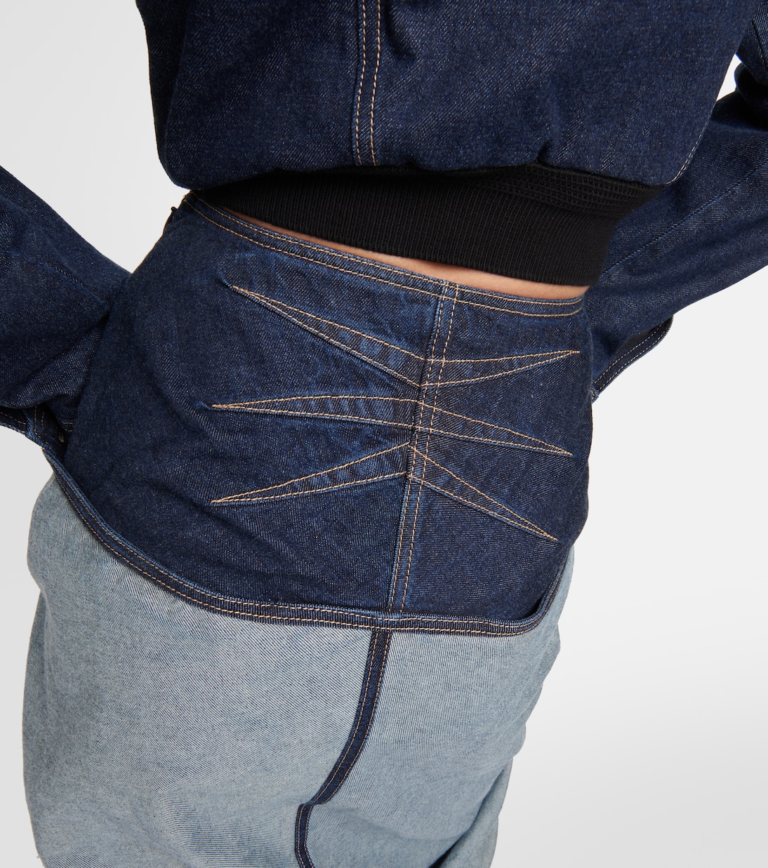 Draped denim maxi skirt | Alaïa