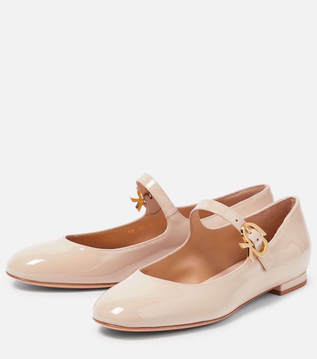 Mary Ribbon patent leather ballet flats | Gianvito Rossi