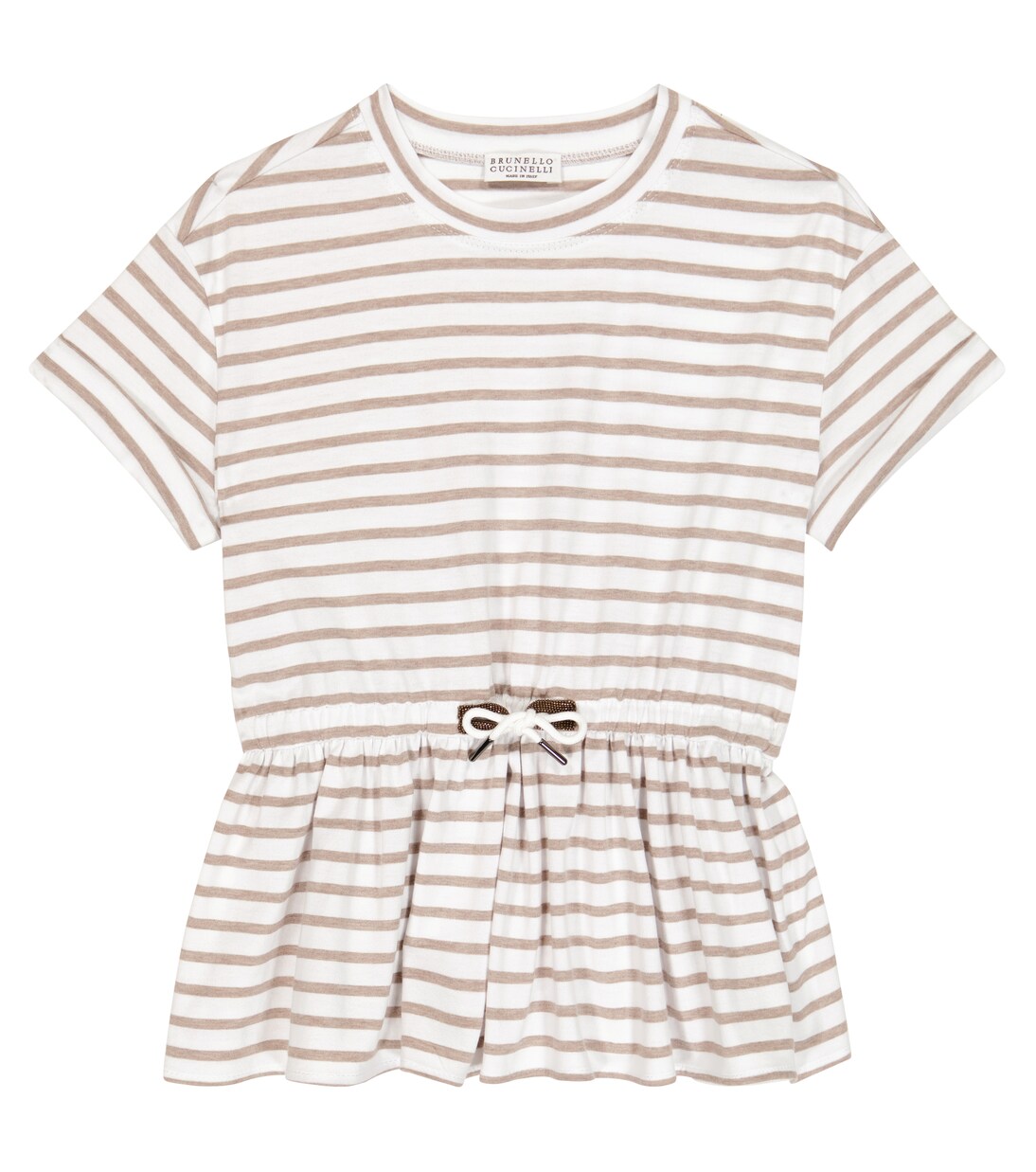 Striped cotton jersey T-shirt | Brunello Cucinelli Kids