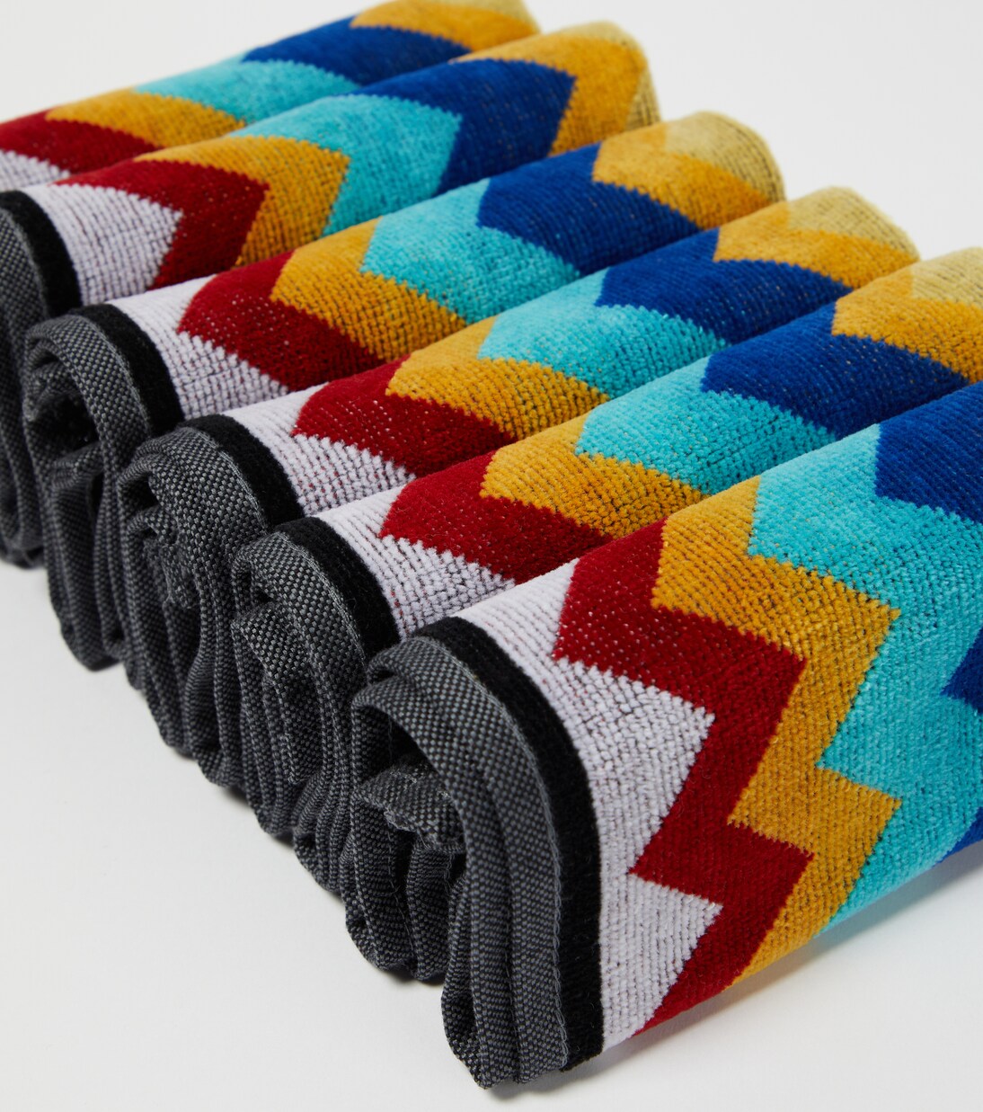 Cyrus set of 6 cotton terry face towels | Missoni