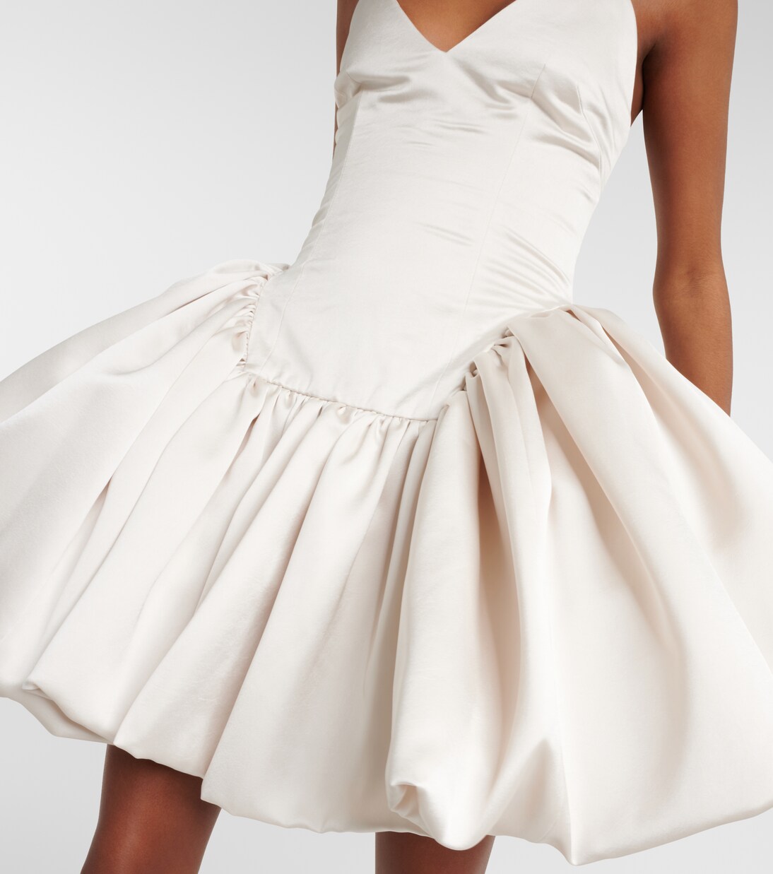 Bridal Estelle satin twill minidress | Danielle Frankel