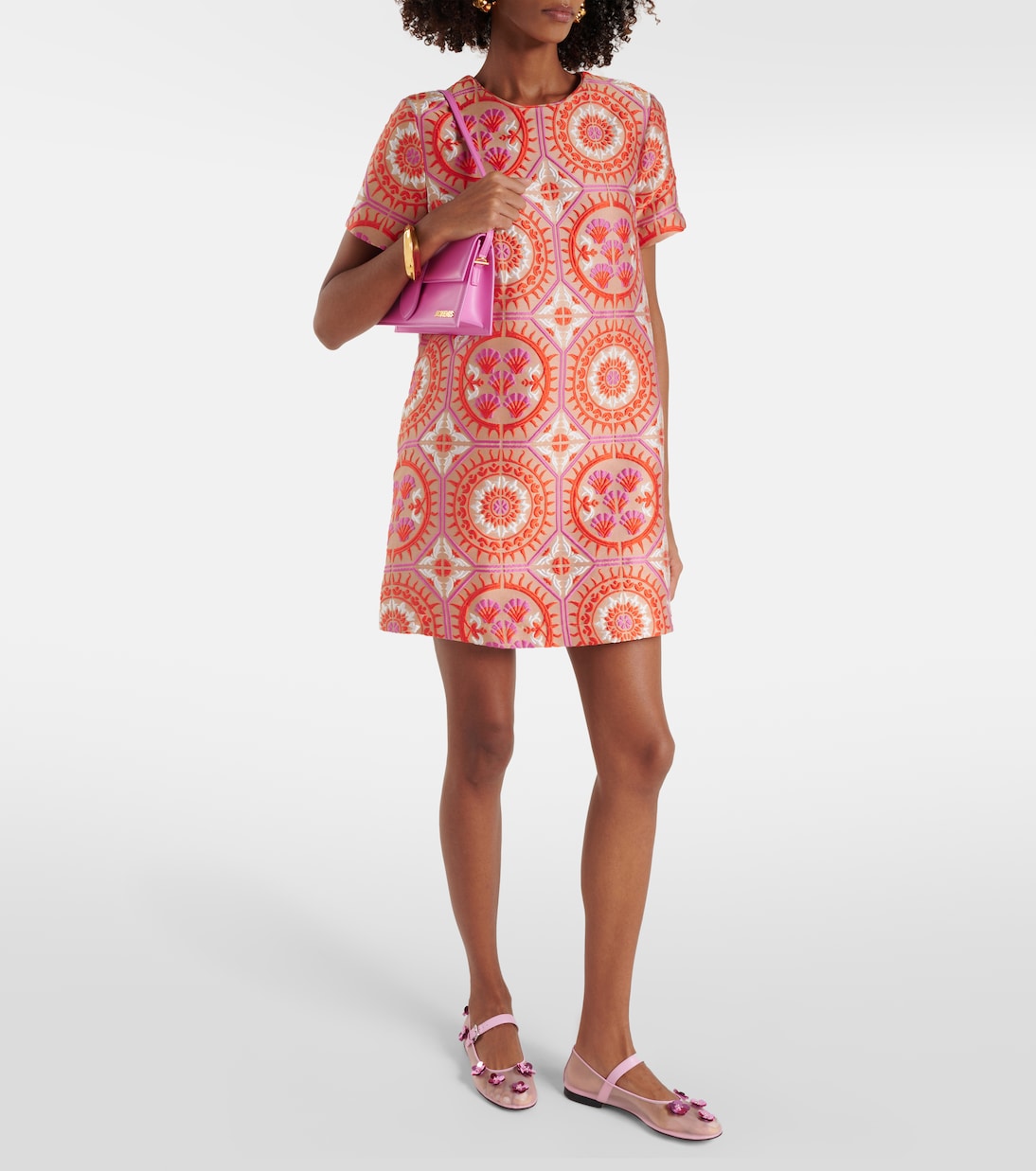 Sequined leather-trimmed Mary Jane flats | Mach & Mach