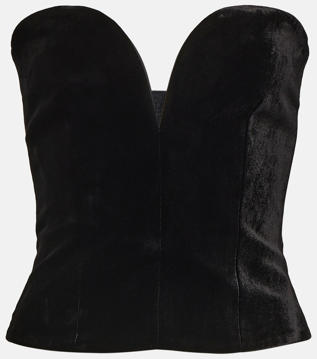 Bustier-Top aus Samt | Roland Mouret