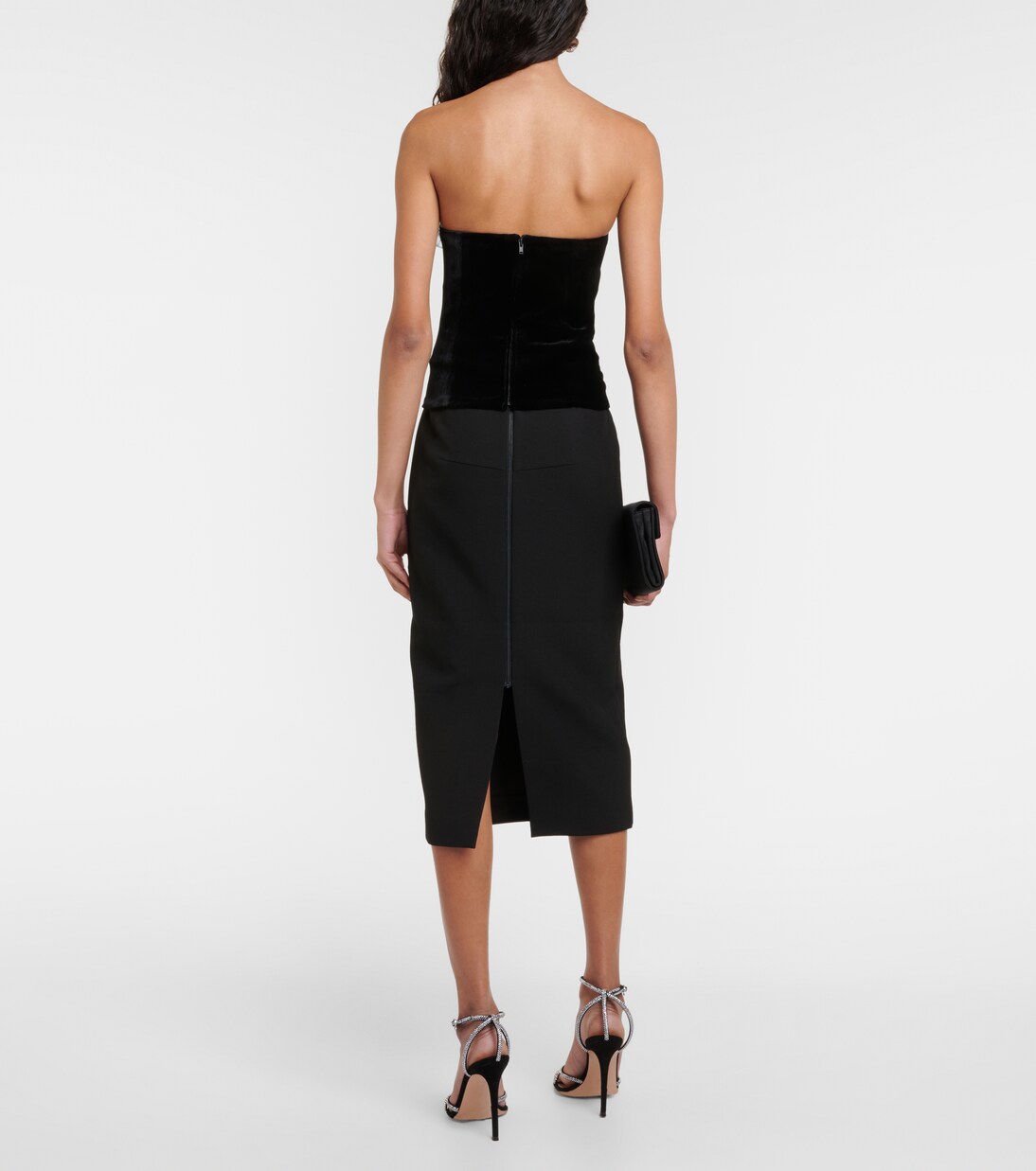 Bustier-Top aus Samt | Roland Mouret