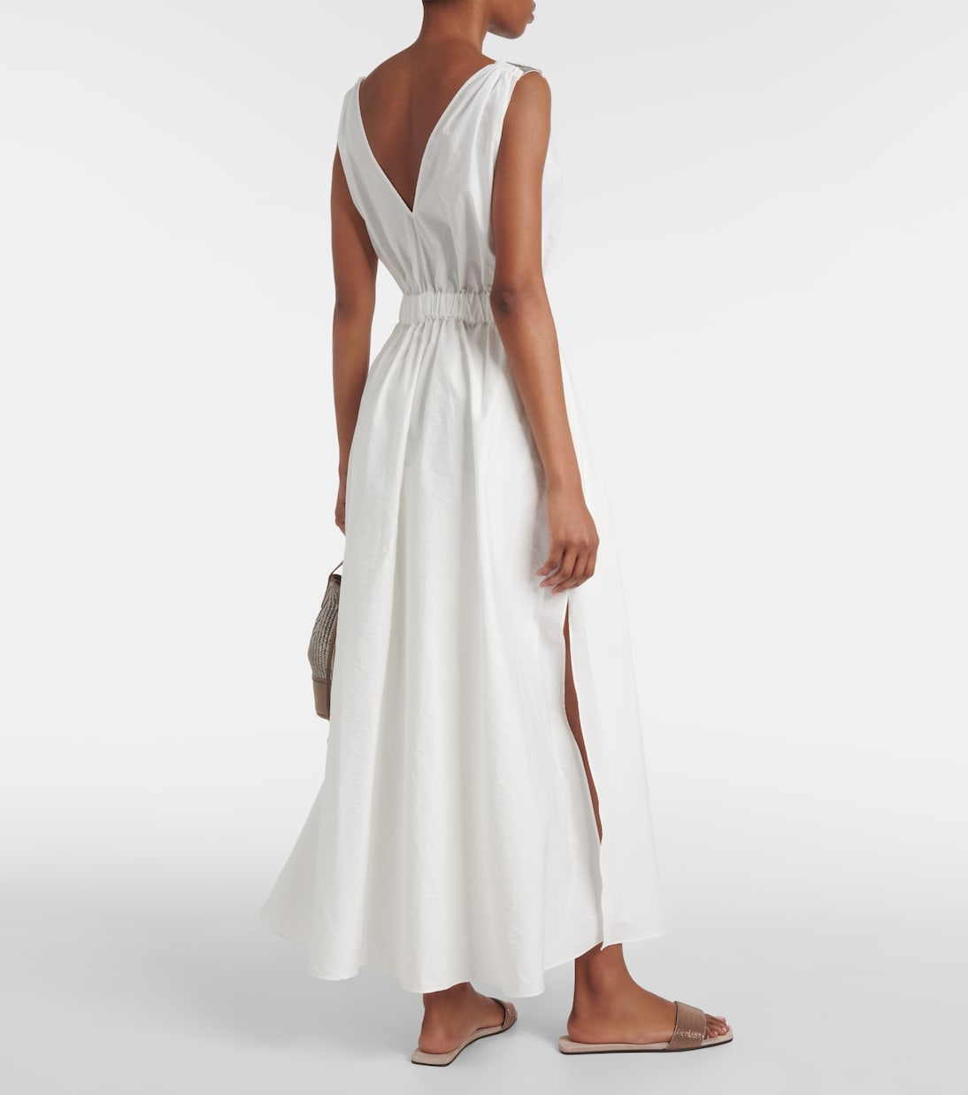 Pleated maxi dress | Brunello Cucinelli