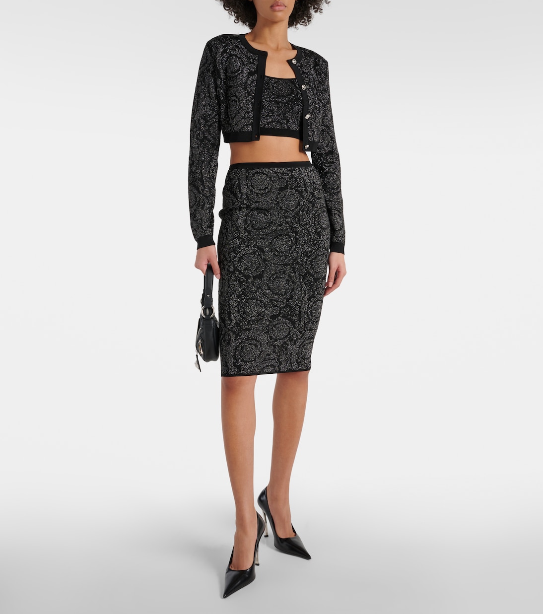 Cropped-Top La Greca Medusa '95 aus Strick | Versace