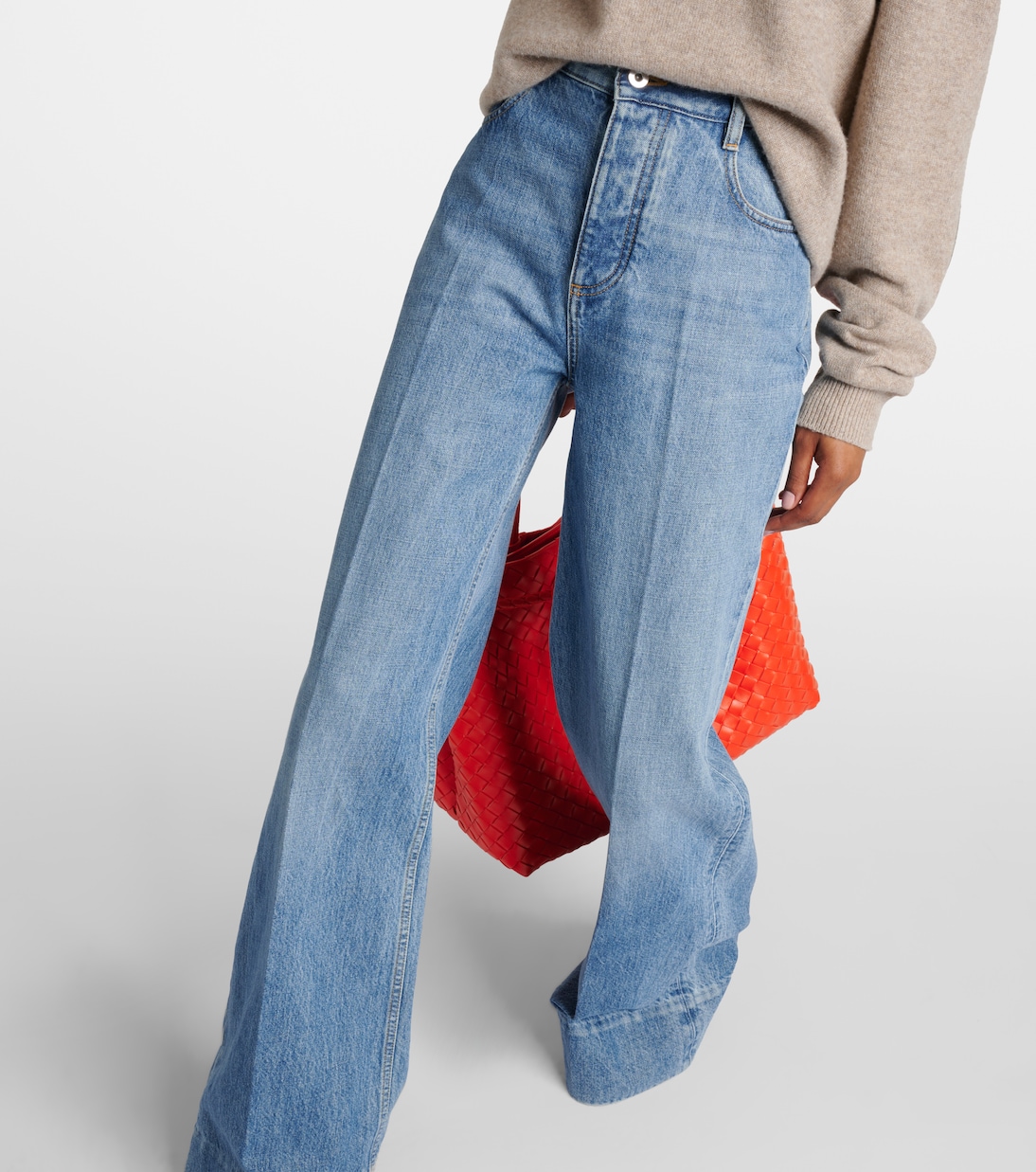 Mid-rise wide-leg jeans | Bottega Veneta