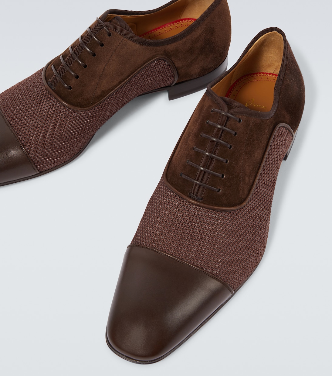 Greggo leather-trimmed suede Oxford shoes | Christian Louboutin