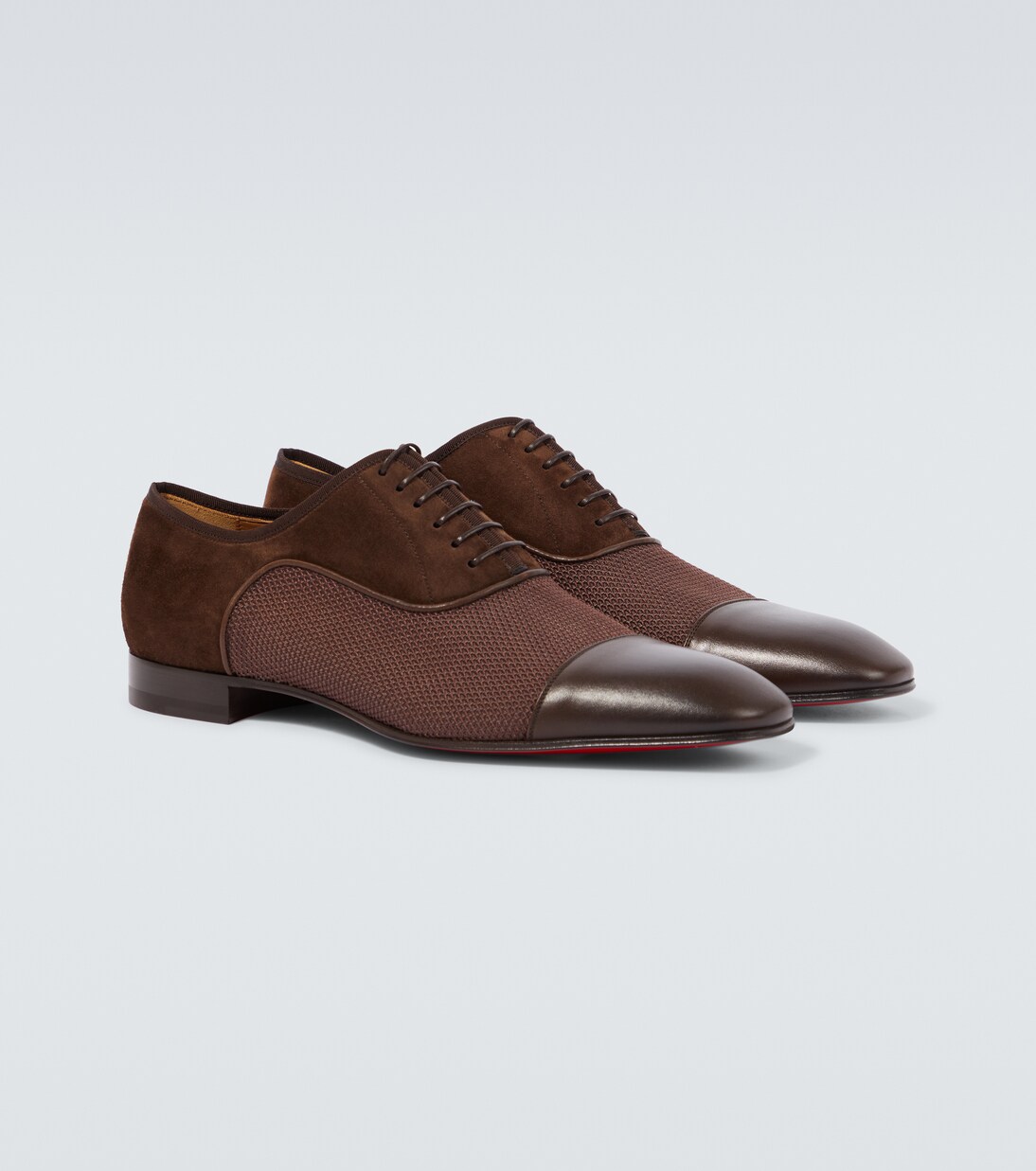 Greggo leather-trimmed suede Oxford shoes | Christian Louboutin