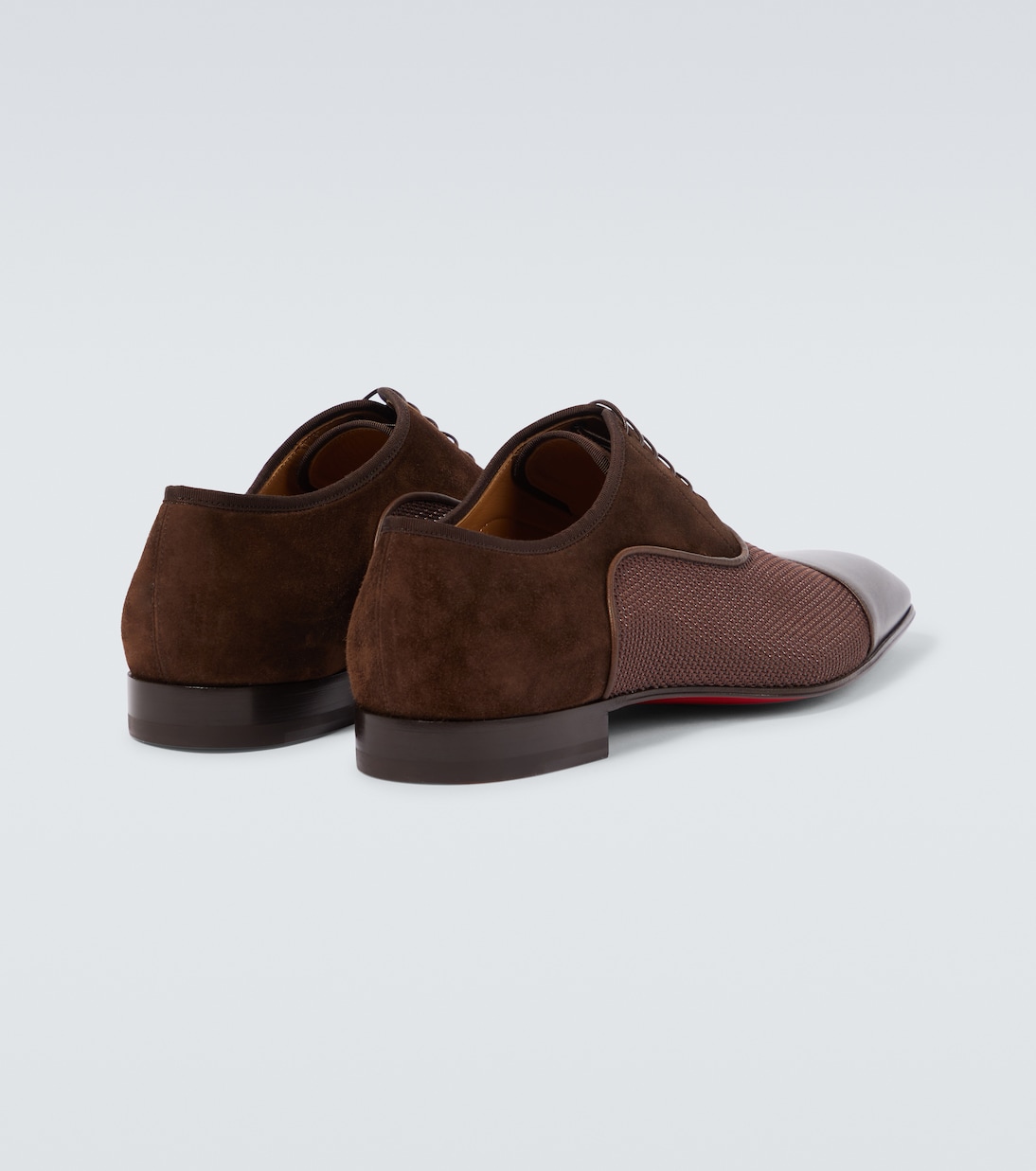 Greggo leather-trimmed suede Oxford shoes | Christian Louboutin