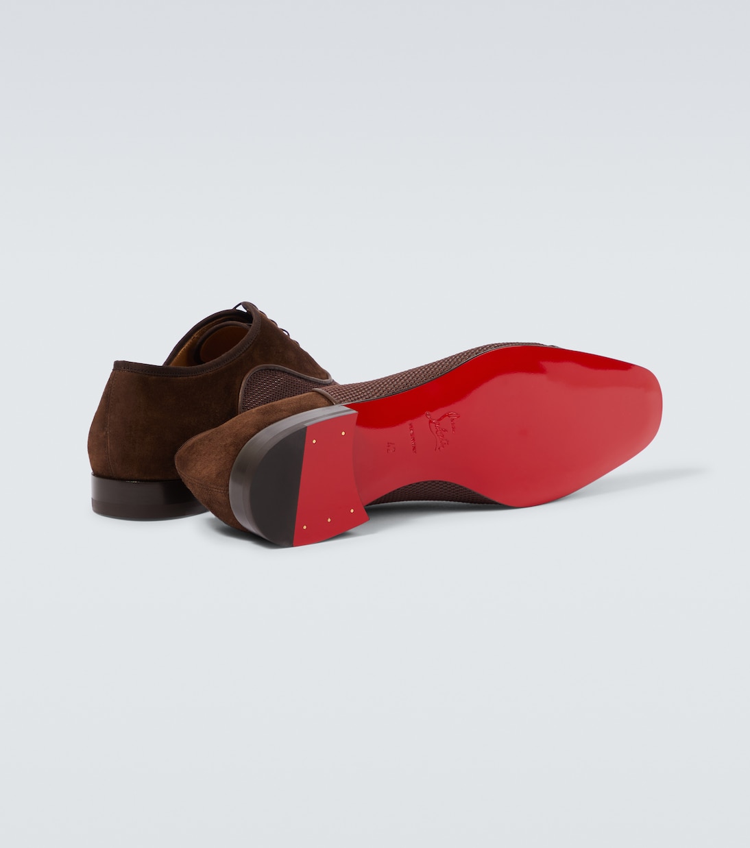 Greggo leather-trimmed suede Oxford shoes | Christian Louboutin