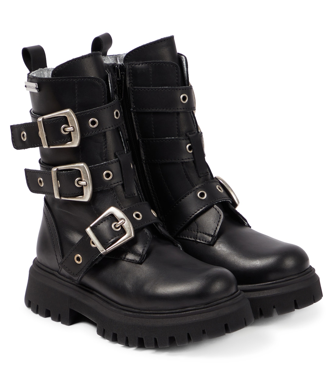 Leather biker boots | Monnalisa
