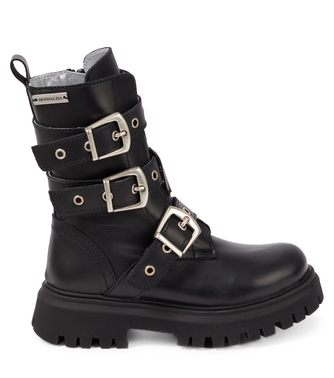 Leather biker boots | Monnalisa