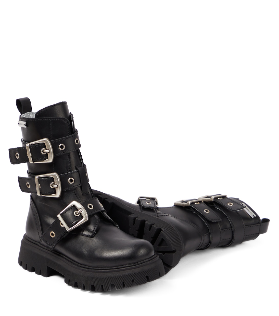 Leather biker boots | Monnalisa