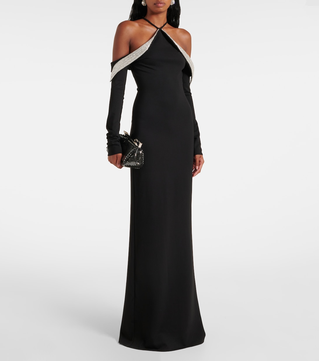 Robe longue à cristaux | David Koma