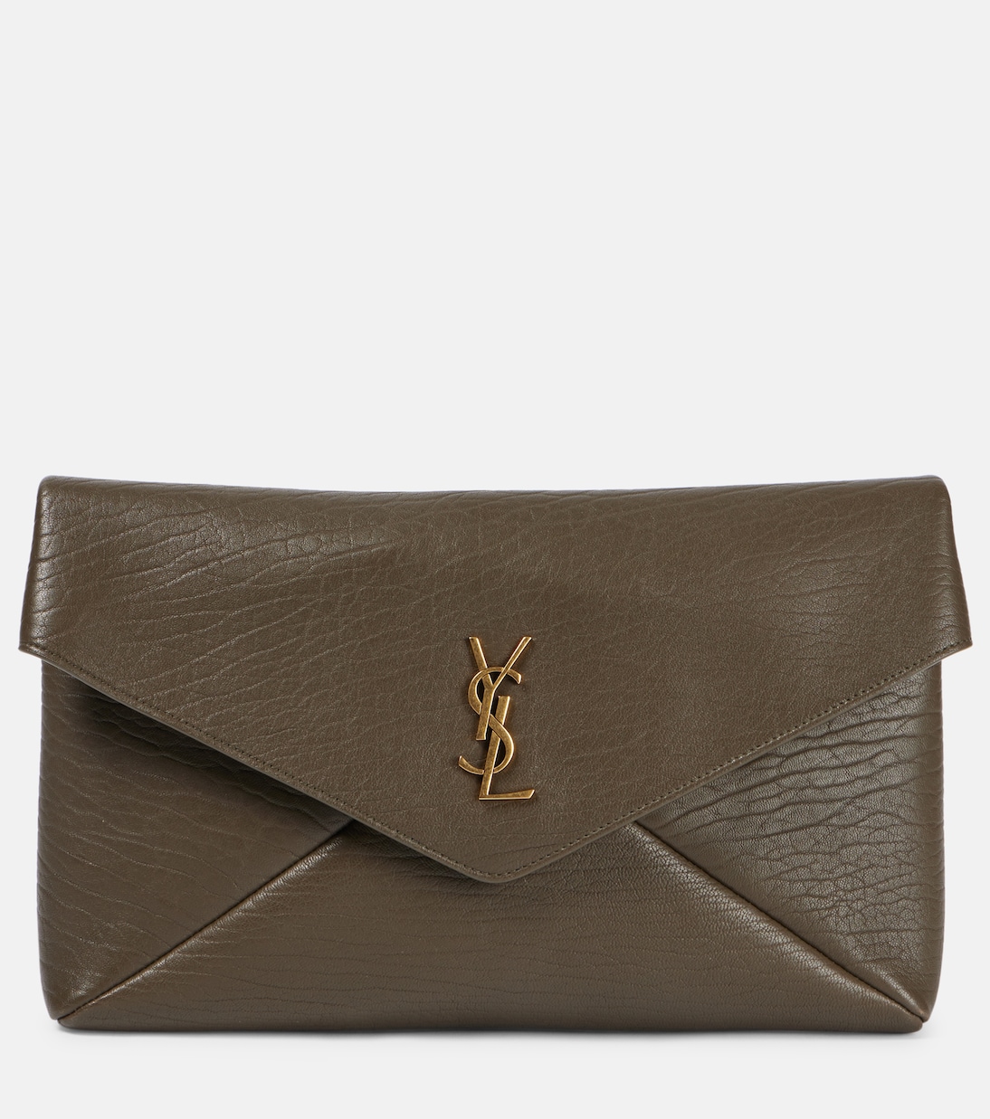 Cassandre Large leather clutch | Saint Laurent