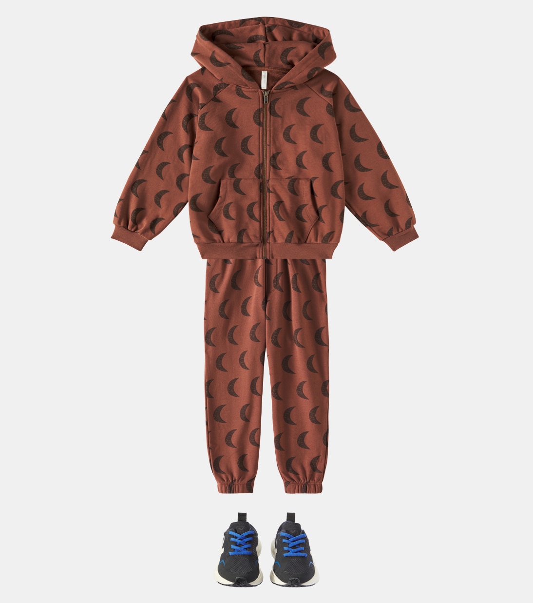 Moons zip-up cotton-blend hoodie | Rylee + Cru