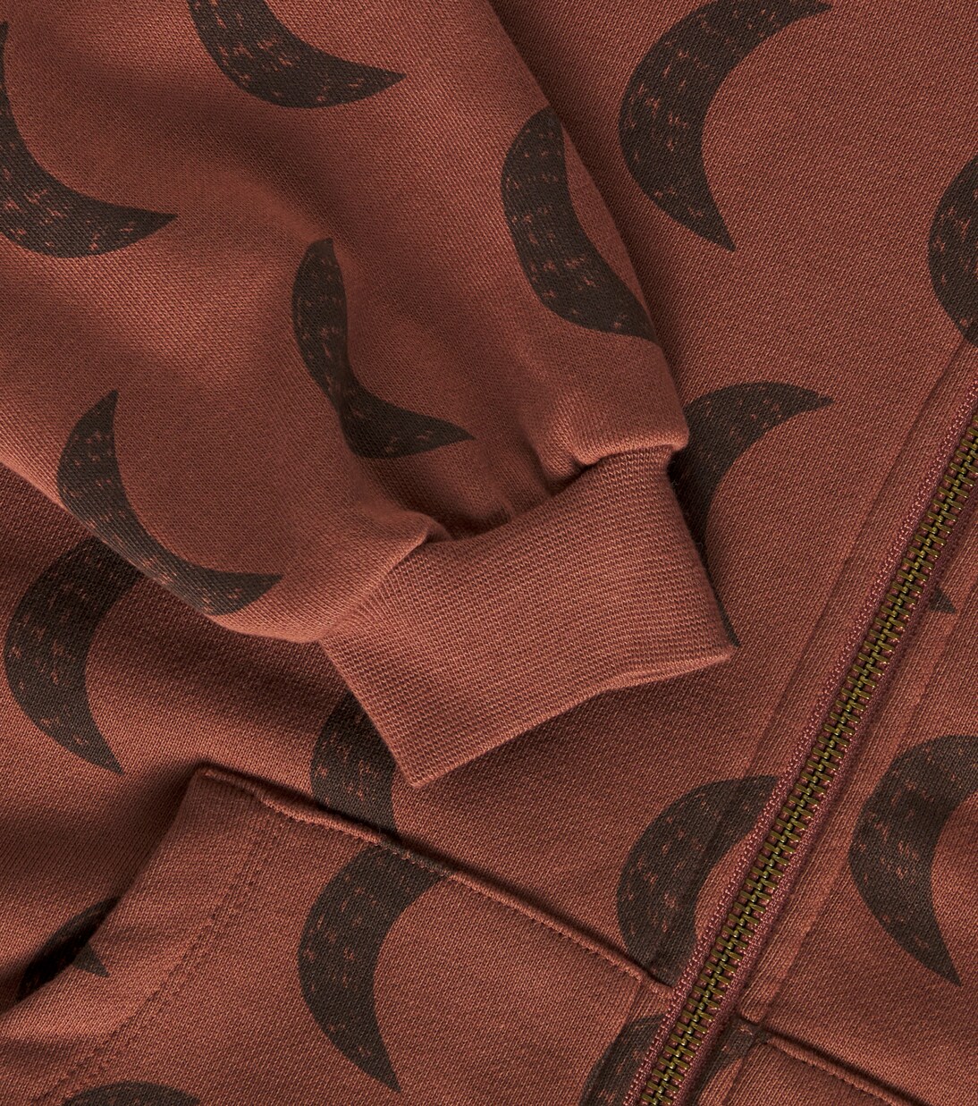 Moons zip-up cotton-blend hoodie | Rylee + Cru