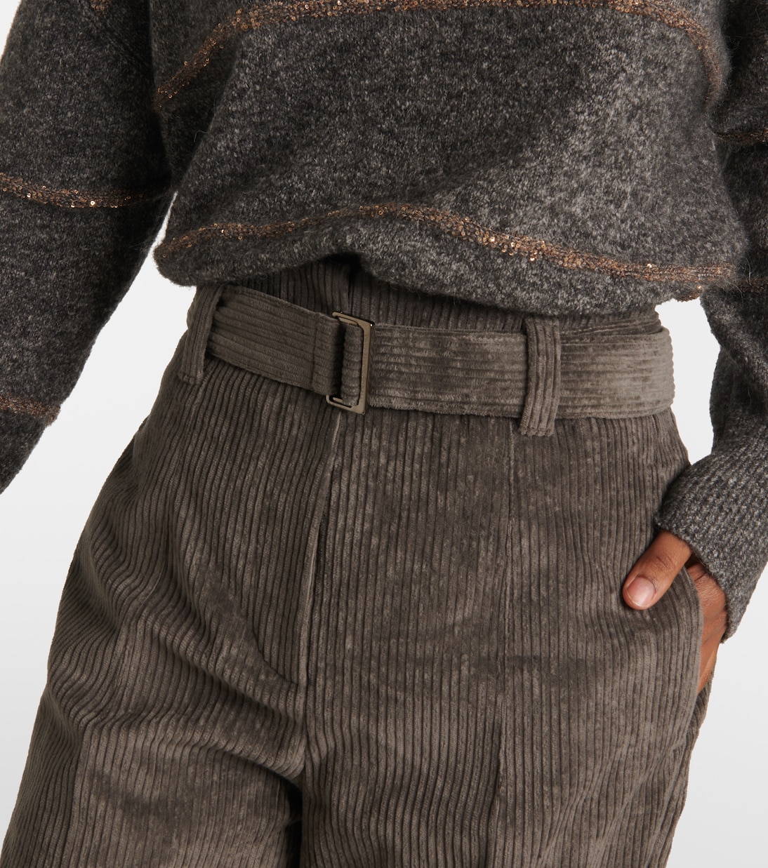 High-Rise-Hose aus Baumwolle | Brunello Cucinelli