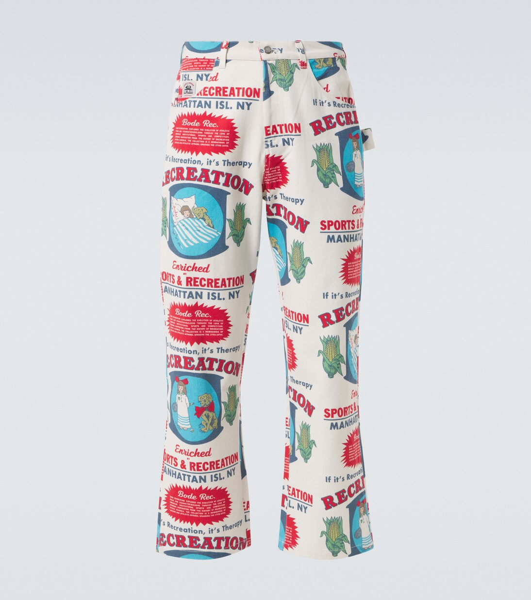 Enrichment Knolly Brook cotton straight pants | Bode