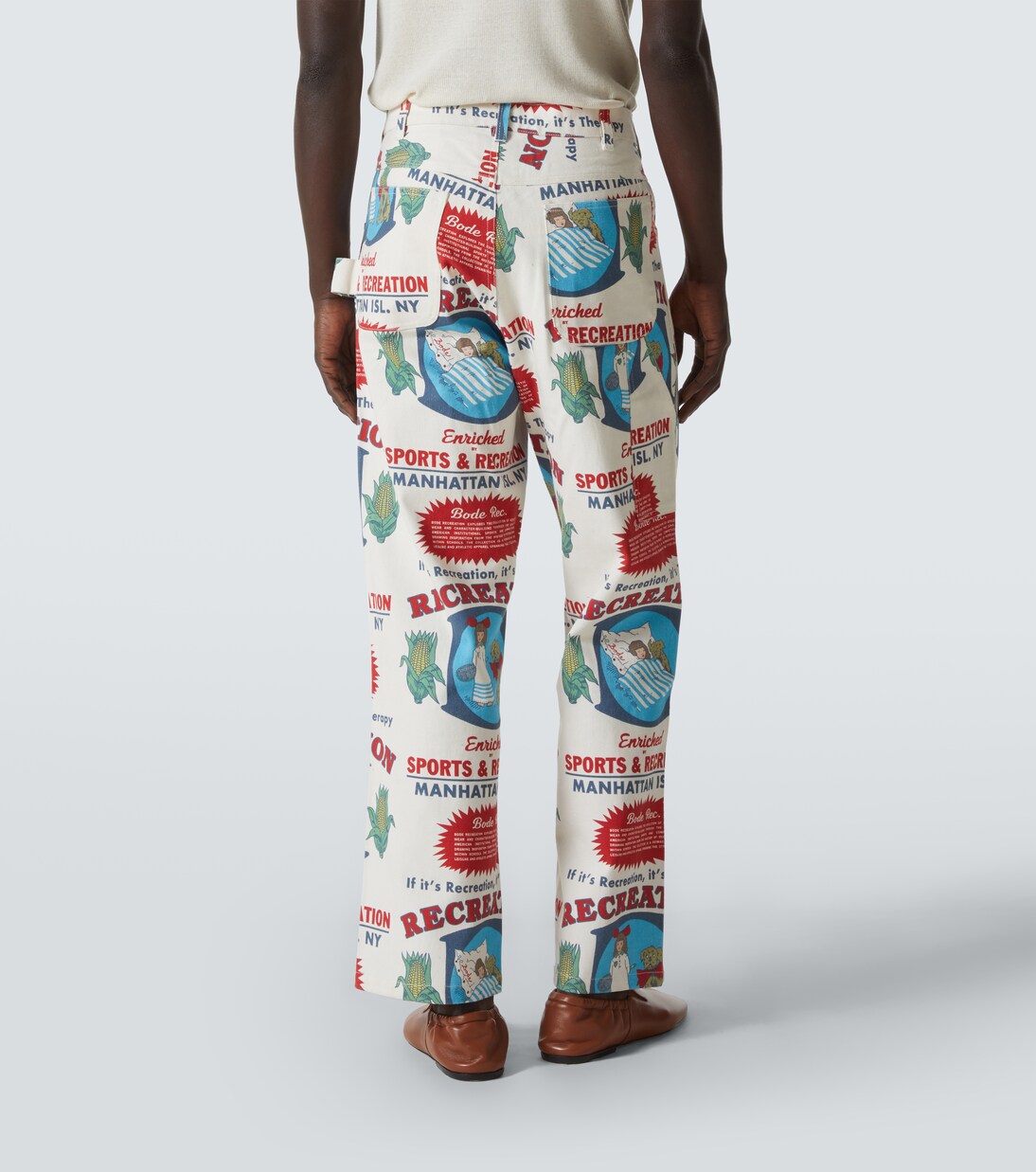 Enrichment Knolly Brook cotton straight pants | Bode