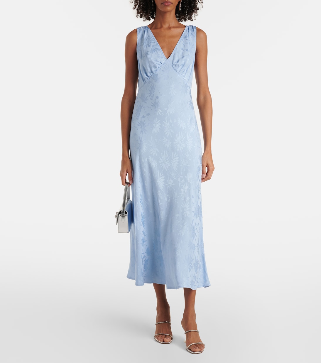 Robe midi Sandrine en jacquard à fleurs | Rixo