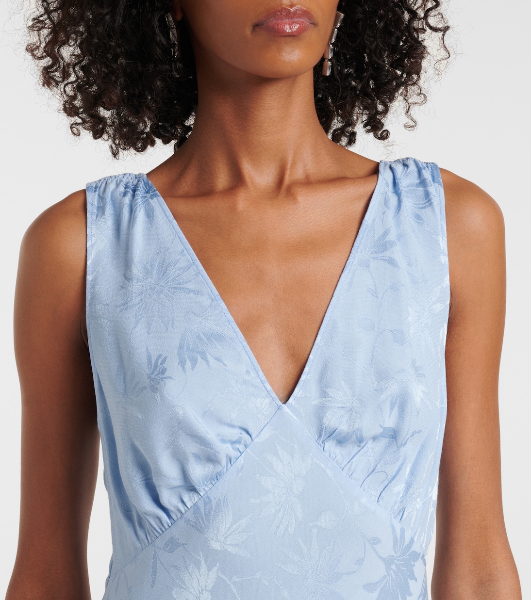 Robe midi Sandrine en jacquard à fleurs | Rixo