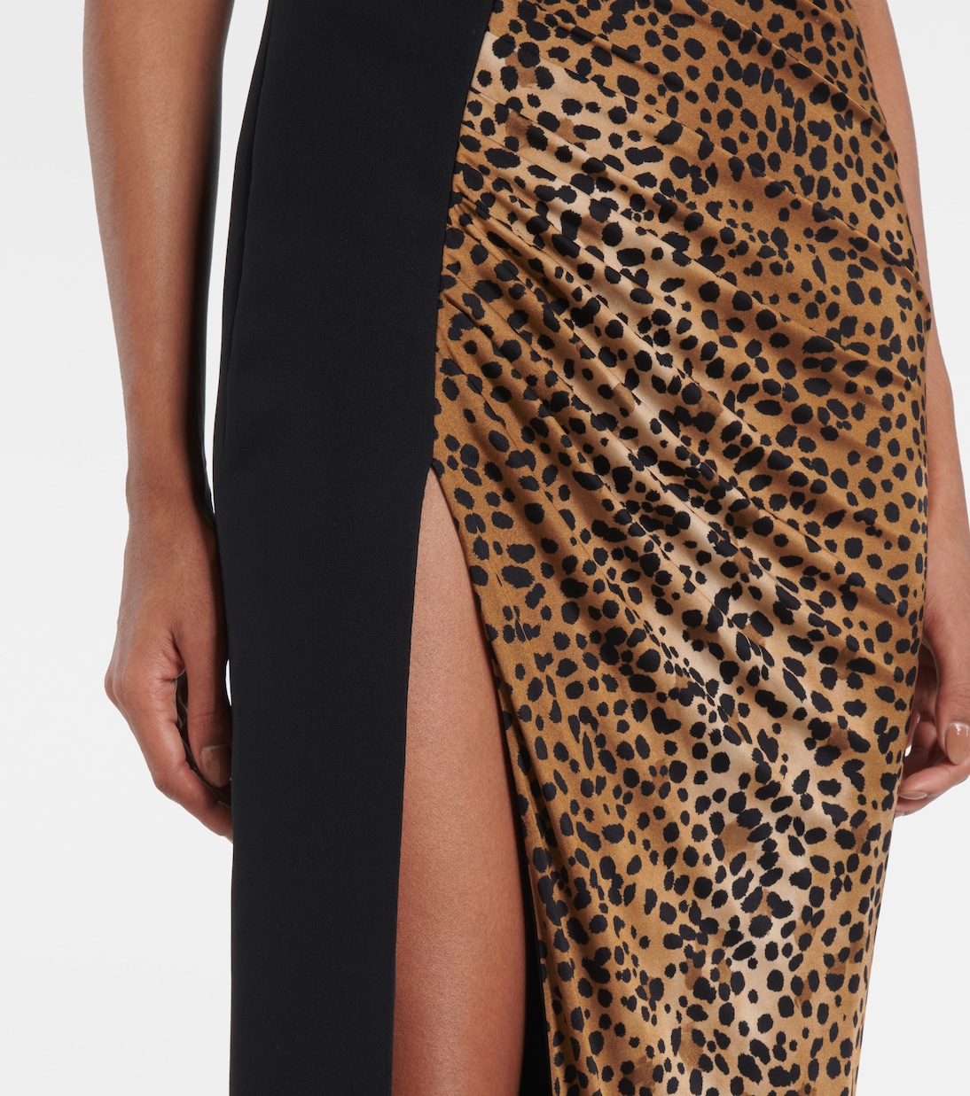 Medusa '95 leopard-print draped gown | Versace