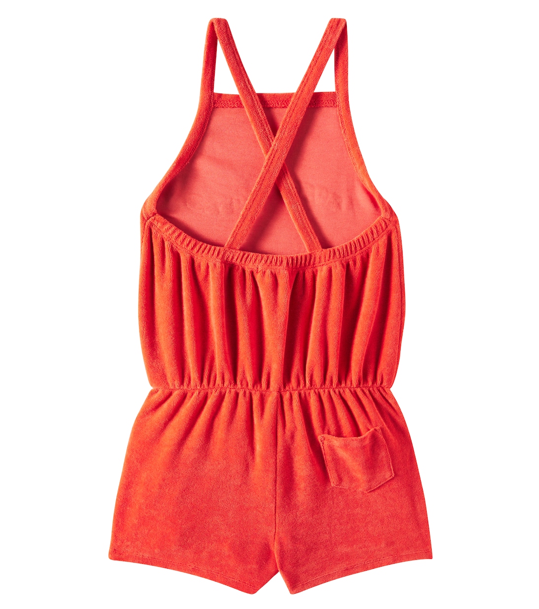 Wavy cotton-blend terry playsuit | Bobo Choses