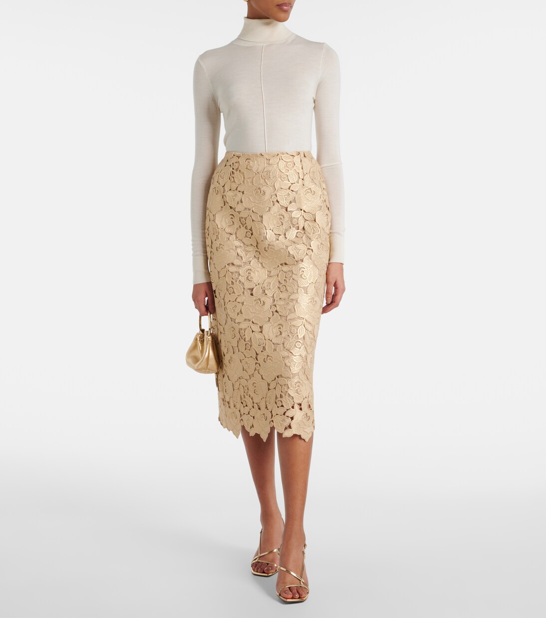 Bleistiftrock aus Guipure-Spitze | Oscar de la Renta