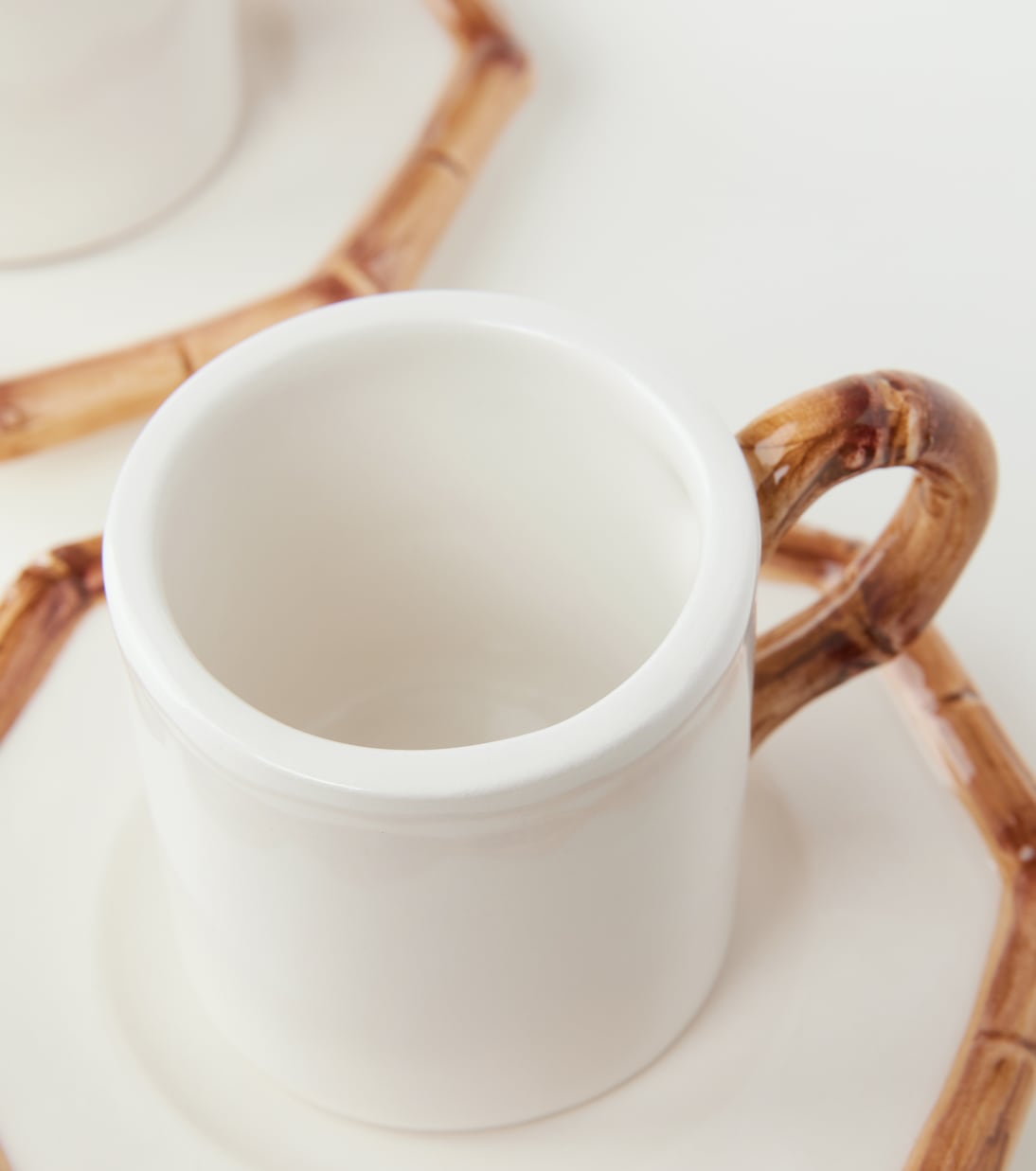 Bamboo set of 2 espresso cups and saucers | Les-Ottomans