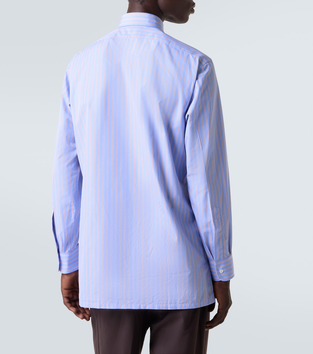 Striped cotton poplin shirt | Charvet