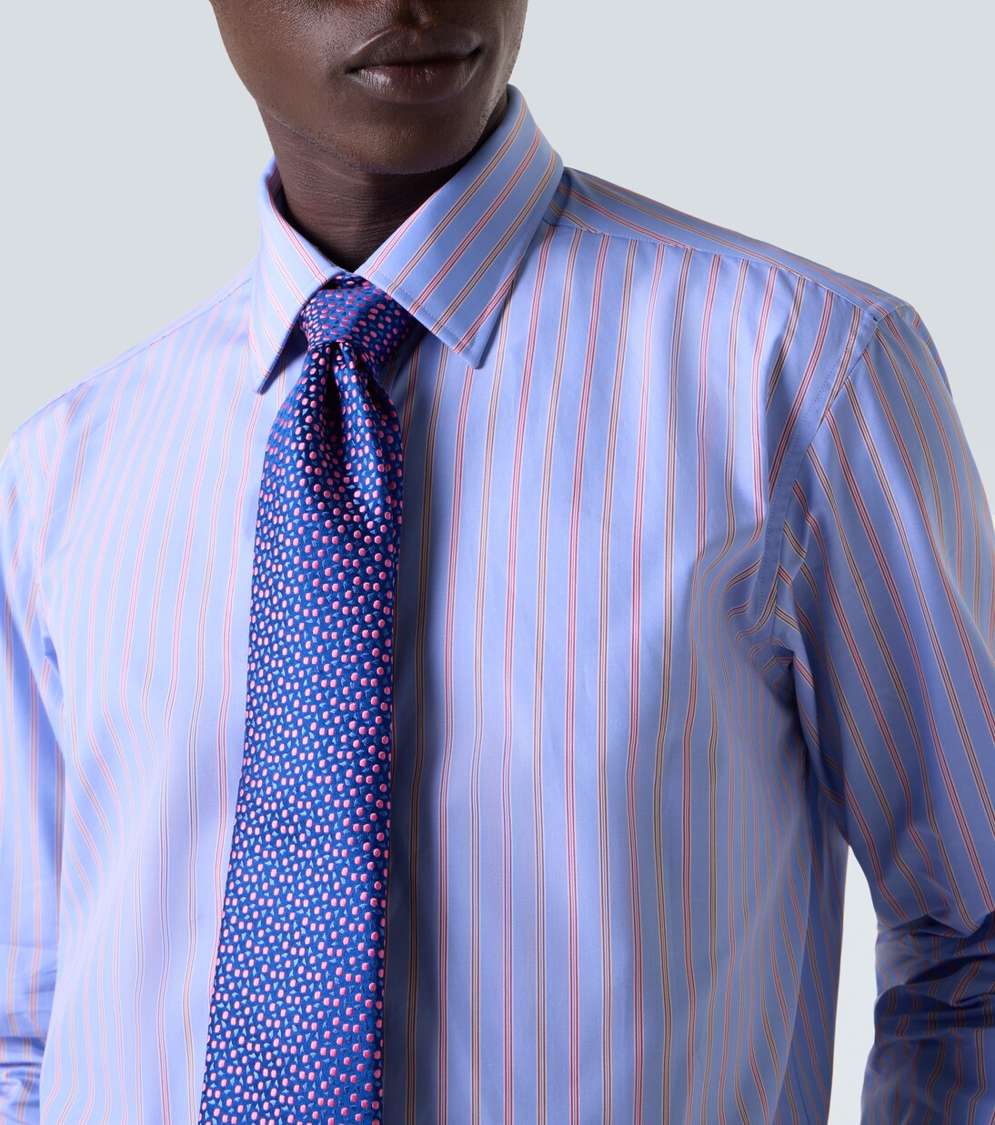 Striped cotton poplin shirt | Charvet