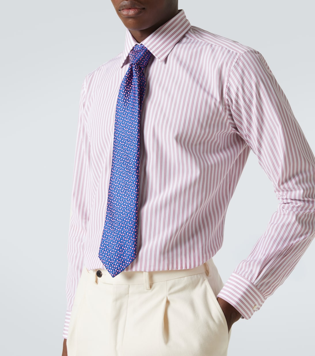 Striped cotton poplin shirt | Charvet