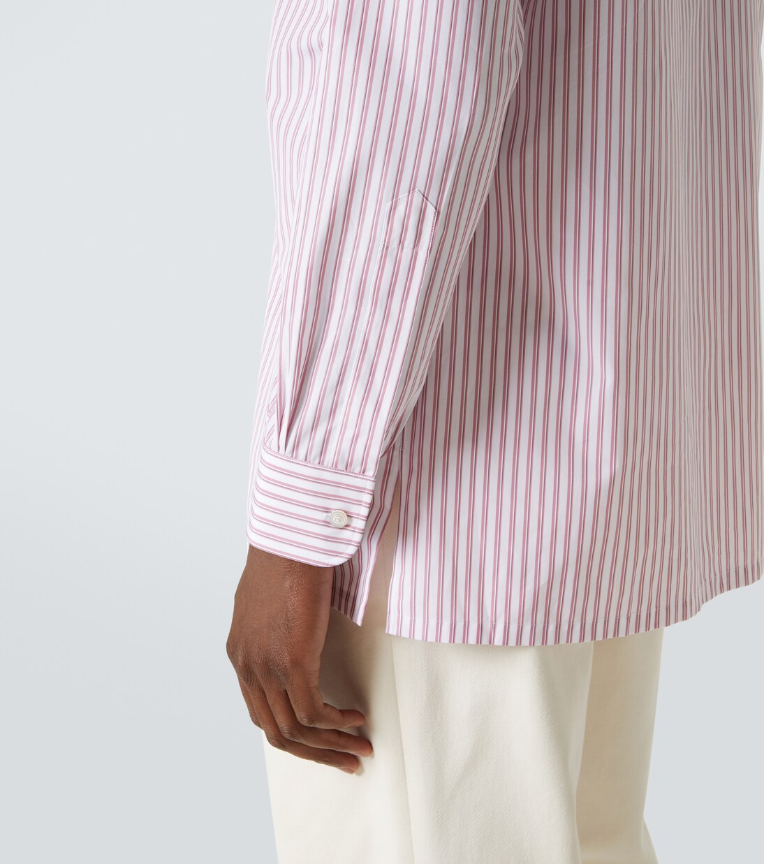 Striped cotton poplin shirt | Charvet