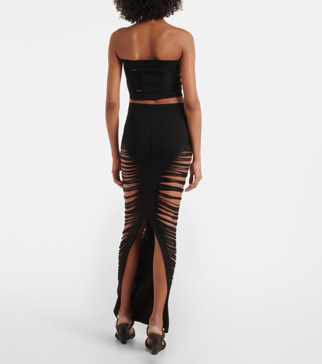 Cutout strapless wool top | Rick Owens