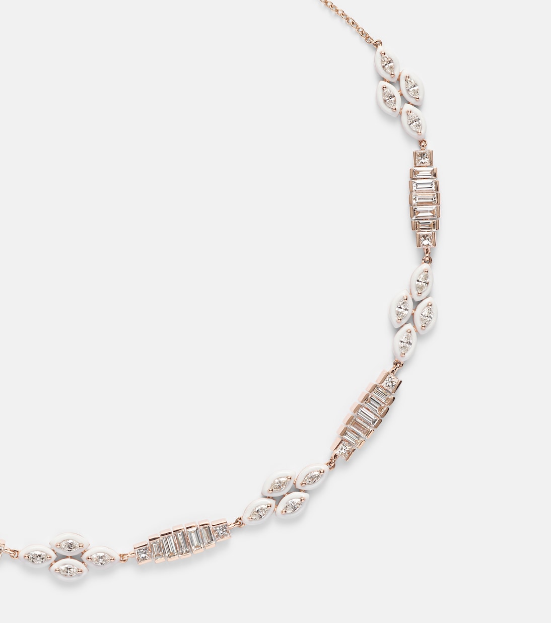 Choker aus 18kt Gelbgold mit Emaille und Diamanten | Kamyen