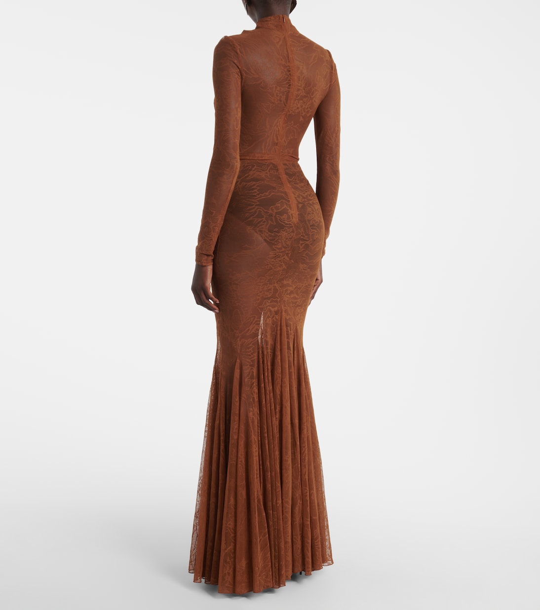 Robe longue en dentelle | David Koma