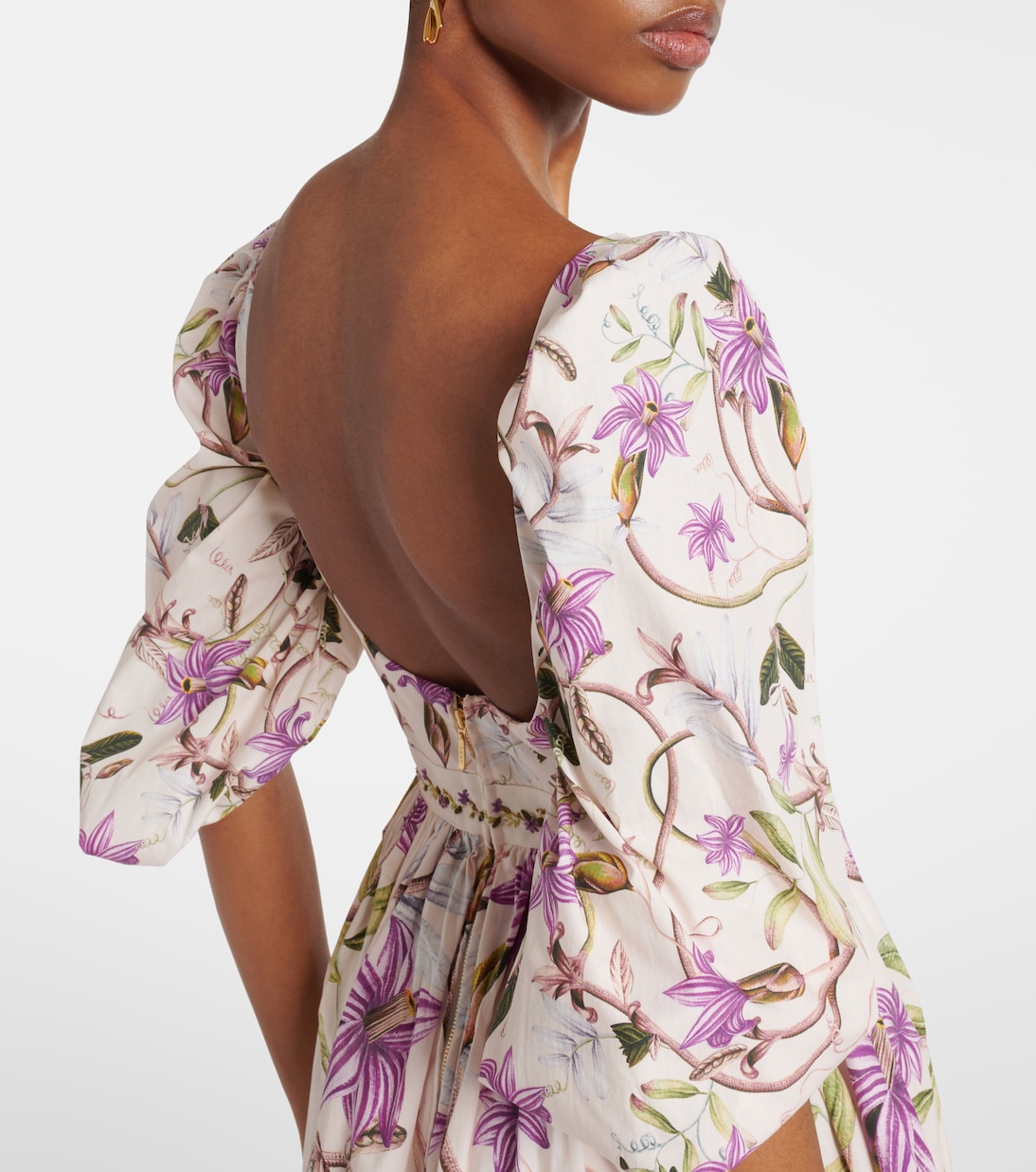 Abito lungo Viviane in cotone con stampa floreale | Agua by Agua Bendita