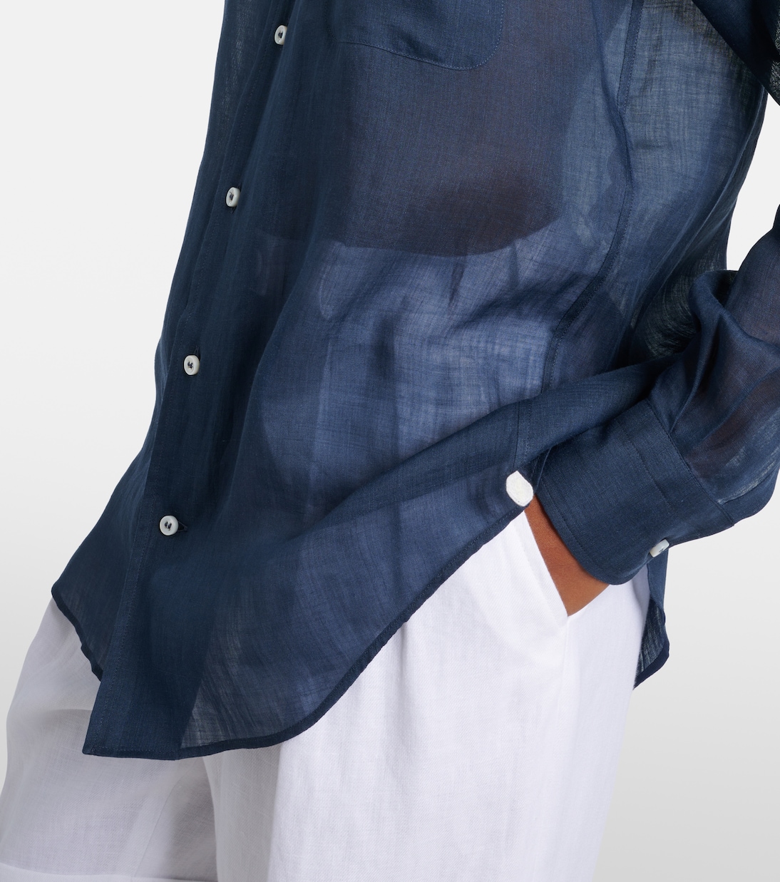 Camisa de ramio translúcida | Loro Piana