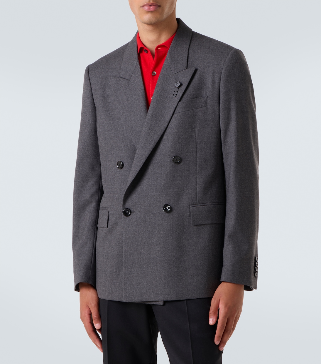 Double-breasted wool blazer | Lardini